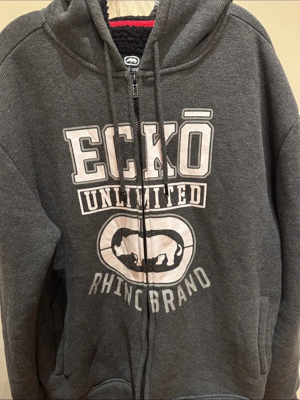 ECKŌ UNLTD Kids Charcoal Zip-Up Hoodie